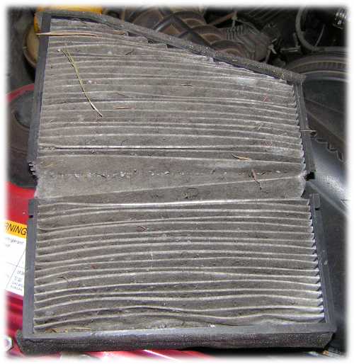 brudny filtr klimatyzacji samochodowej daewoo nubira